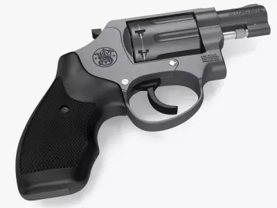 Smith and Wesson Small Revolver Black 3D model