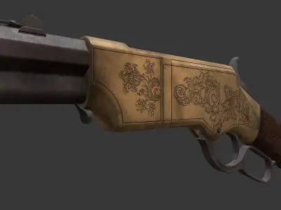 Henry rifle model 1860 3D model