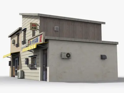 Japanese House x16 Low-poly 3D model purchase