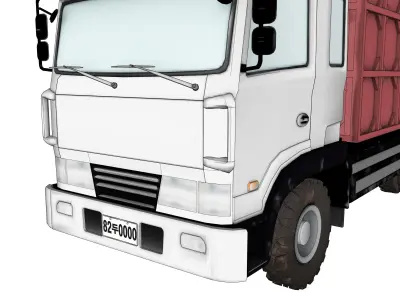 ClawTruck garbage truck with crane 3D model
