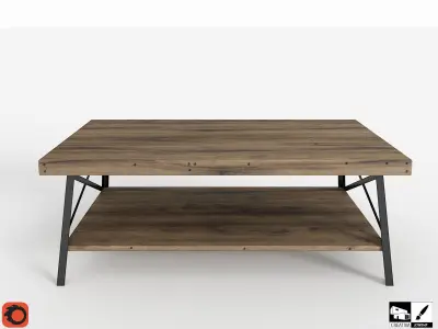 Industrial Cocktail Table Free low-poly 3D model