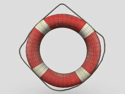 Lifebelt Low-poly 3D model