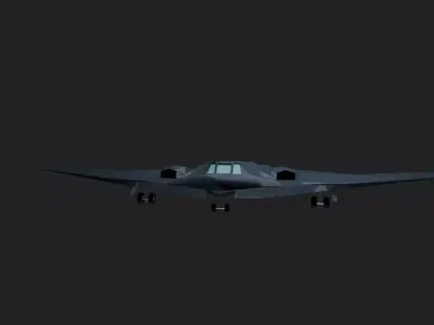  Low Poly B-2 Spirit Stealth Bomber 3D Model Aircraft FBX OBJ Low-poly 3D model
