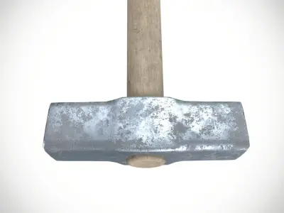 Iron Hammer Low-poly 3D model
