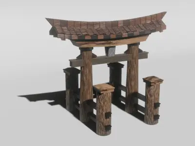 Torii Gate 3D model 3