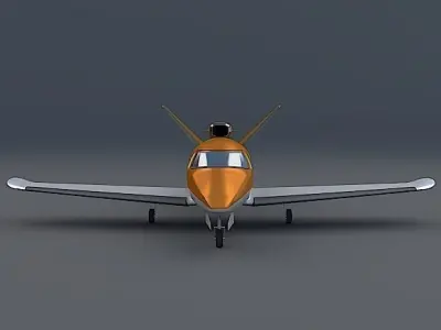 Generic Microjet aircraft Low-poly 3D model