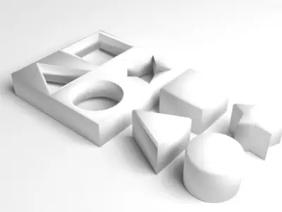 Match Block Toddler Toy 3D model