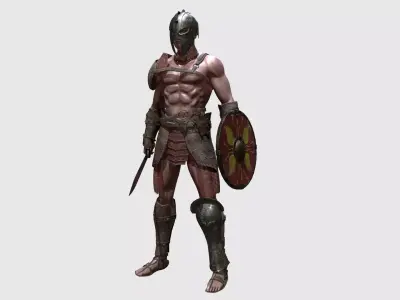 Gladiator Low-poly 3D model purchase