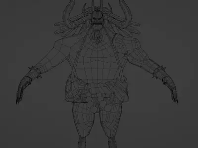Kaido - Manga Character Low-poly 3D model
