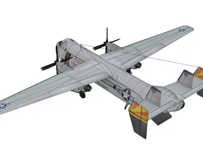 Grumman C2 Greyhound Low-poly 3D model