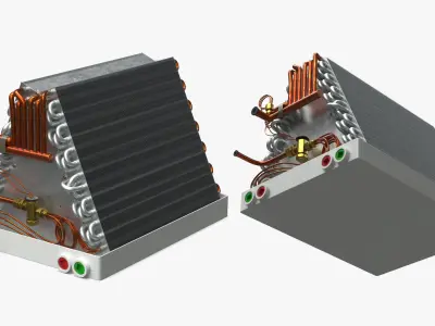 Air Conditioner Evaporator Coil Multicolor 3D model