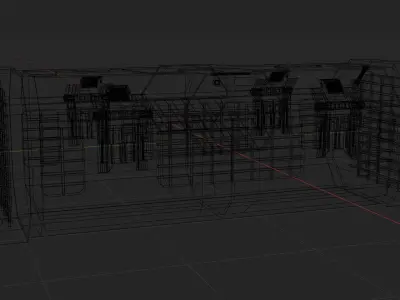 Kyber Crystal Container Imperial Color Scheme Low-poly 3D model