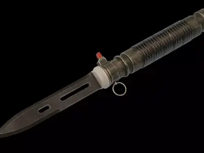Ballistic Knife Blade -PBR-FBX Low-poly 3D model