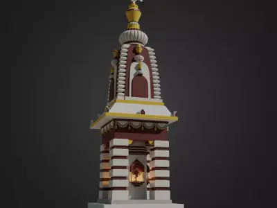 Small Hindu Temple 3D model purchase
