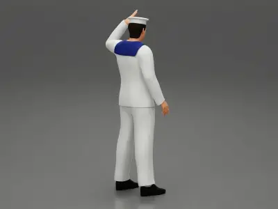Navy sailor hi-res 3D print model