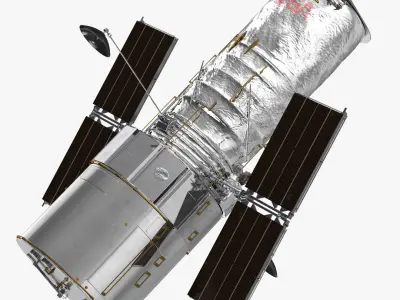 James Webb and Hubble Space Telescopes 3D model