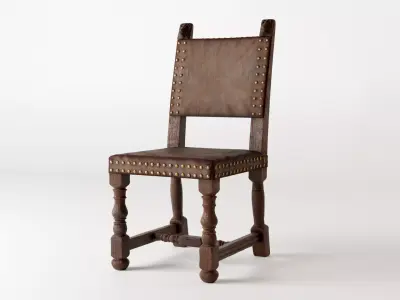 old wooden chair 3D model
