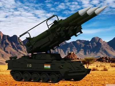 2K12 Kub Tank 3D model