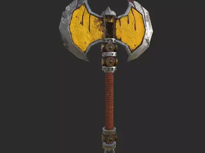 Low Poly Axe Free low-poly 3D model get