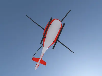 Cartoon Low Poly Helicopter Free low-poly 3D model