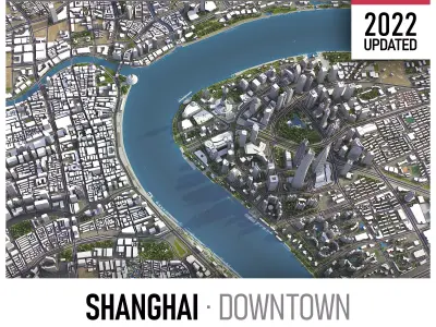 Shanghai Low-poly 3D model