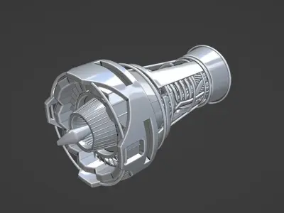 Engine Low-poly 3D model buy