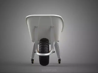 PUSH DUMP CART WHEELS BARROW TROLLEY SWIVEL CASTER WHEELBARROWS 3D model