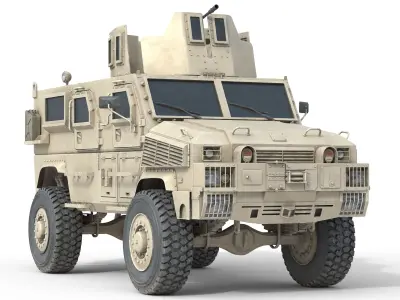 RG 33 Light Armored Vehicle MRAP Low-poly 3D model