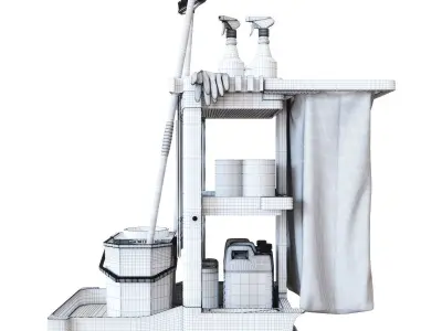 Cleaning cart 3D model