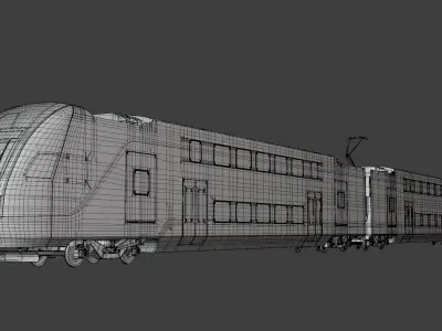 Stadler Kiss train USA 3D model