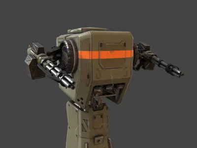 Turret Tower Low-poly 3D model