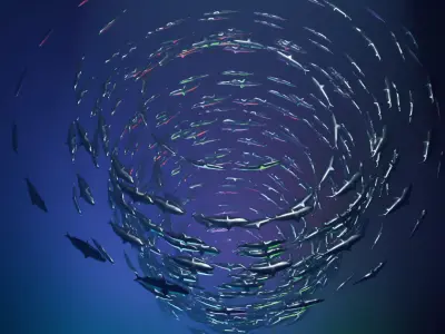 Metal Sardines tornado 3D model