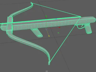 Low Poly Old Wooden Crossbow Stylized Medieval Weapon 3D Model Low-poly 3D model