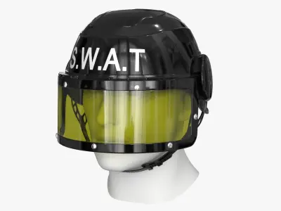 SWAT Helmet Low-poly 3D model