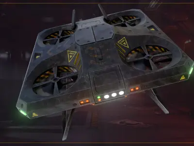 Exploration Drone Low-poly 3D model