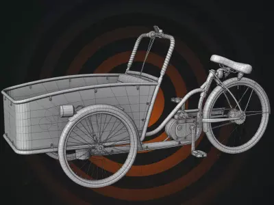 Electric Cargo Delivery Tricycle 3D model