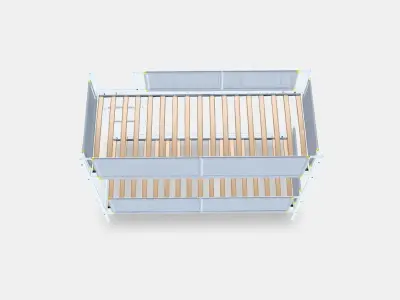 VITVAL Bunk bed frame Low-poly 3D model