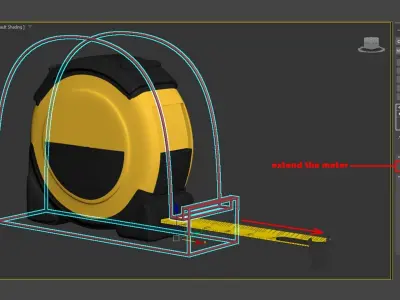 Meter Tool Rigged Low-poly 3D model