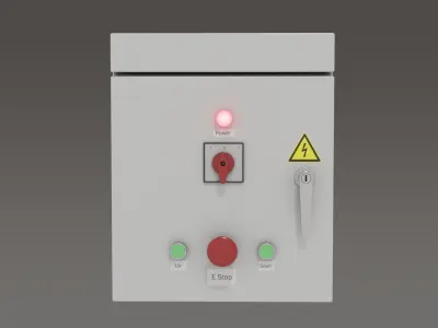 Electrical Control Box Low-poly 3D model by Potion3d