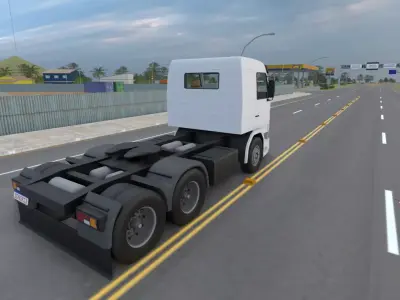 Brazilian 113H Frontel Truck Low Poly Real-Time Model Low-poly 3D model