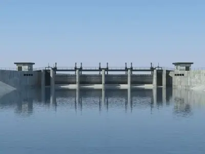 Dam 001 3D model