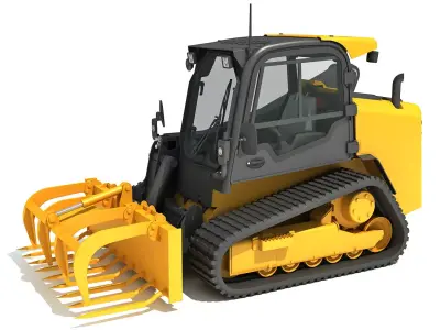 Skid Steer Loader Manure Fork 3D model