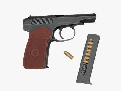 Pistol PM Free low-poly 3D model