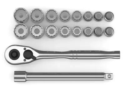 Metric Set of wrenches 3D model