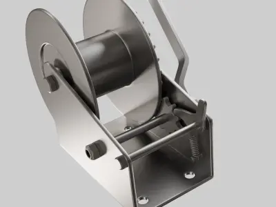 Manual winch 3D model
