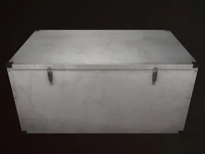 Metal box Low-poly 3D model buy