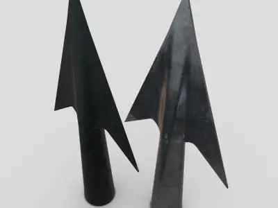 Arrowhead 2 two arrows in shape of Low-poly 3D model