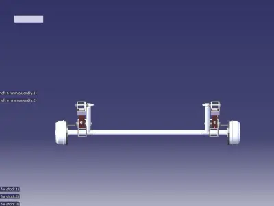 Trailer axle for Tikitrailer Free 3D model