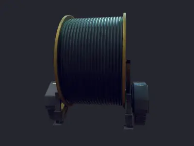 Cabling Winches Low-poly 3D model