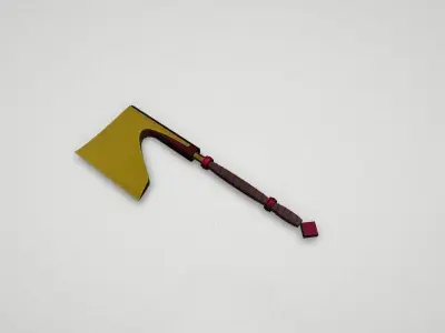 Game asset Luxurious Gold Blade Weapon 3D model